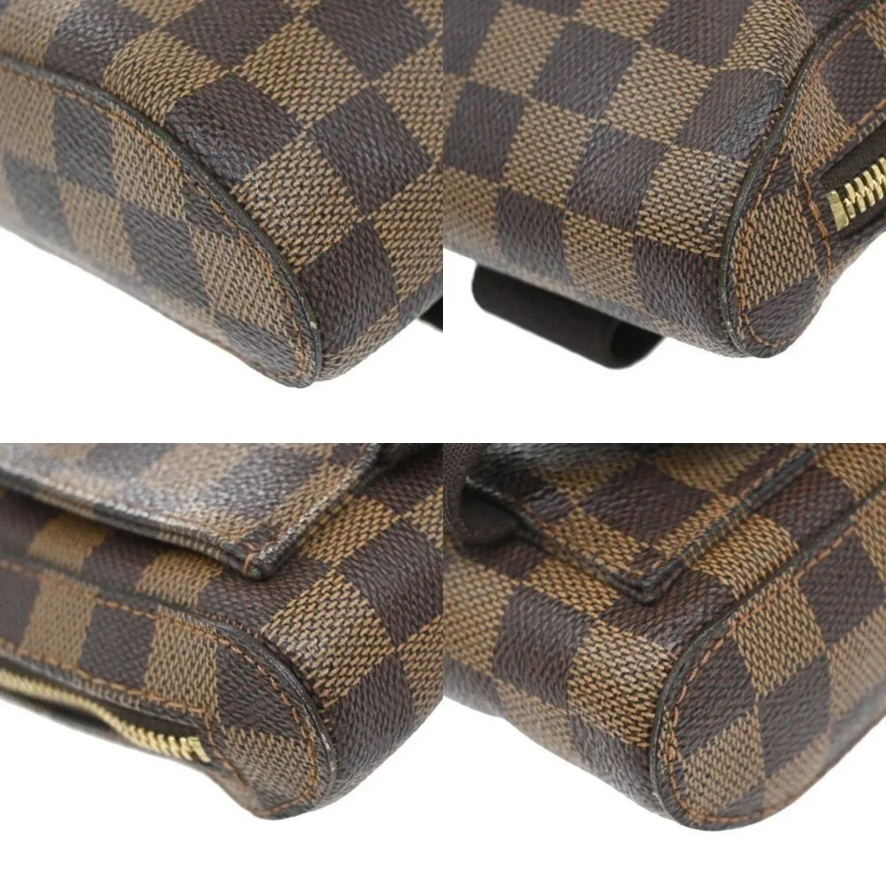 LOUIS VUITTON Geronimos Bum Body Bag Damier Ebene Leather Brown N51994 17KB265